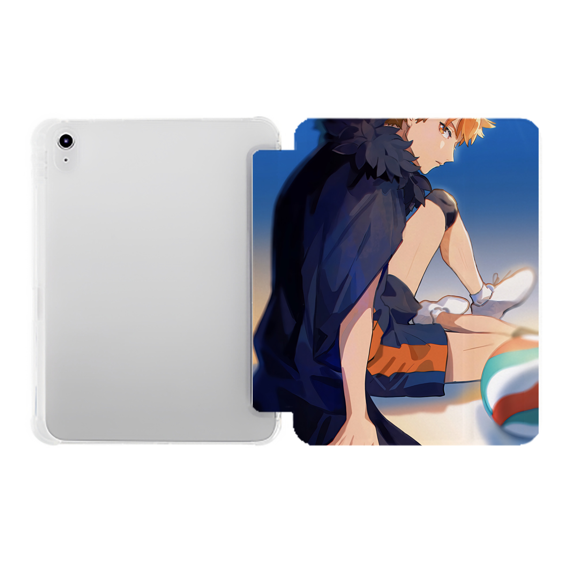 （画像用） ハイキュー!! Haikyu!! IPad ケース ペン収納付き 三つ折りスタンド PUレザー×シリコン 対応機種9.5/10.5/10.9インチ